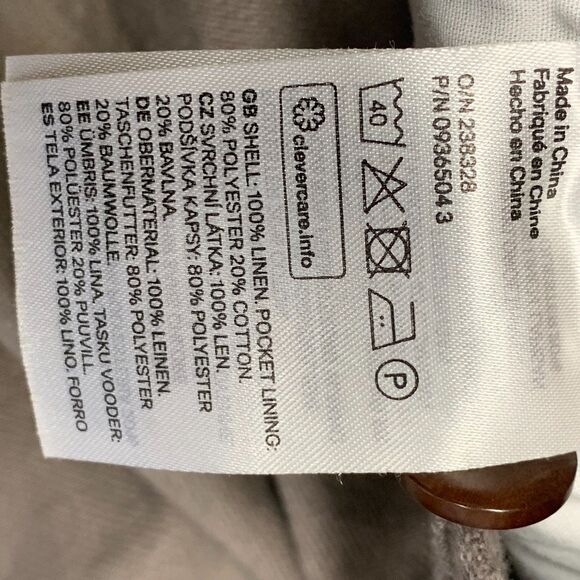 H&M Womens Regular Fit‎ Coupe Standard Linen Pants Brown Cottagecore Minimalism - Picture 7 of 16